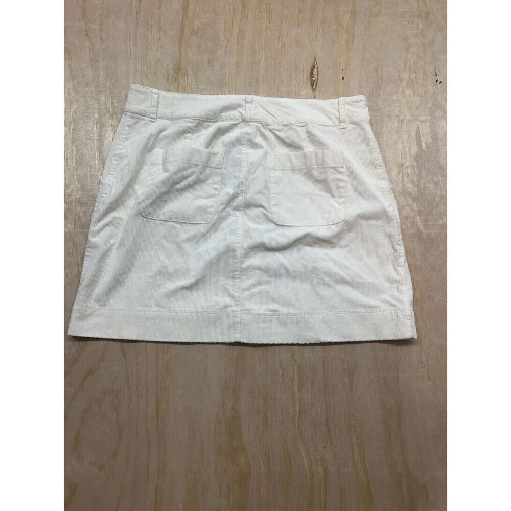 Vineyard Vines Corduroy Skirt‎ Button Front “marshmallow”  Sz L Mini New! $128 - Picture 5 of 7